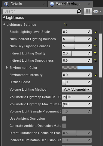 lightmap settings ue4