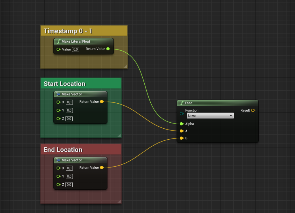 Ease function blueprint ue4 timestamp start location end location door elevator multiplayer