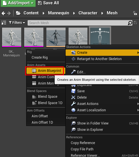 create animation blueprint ue4